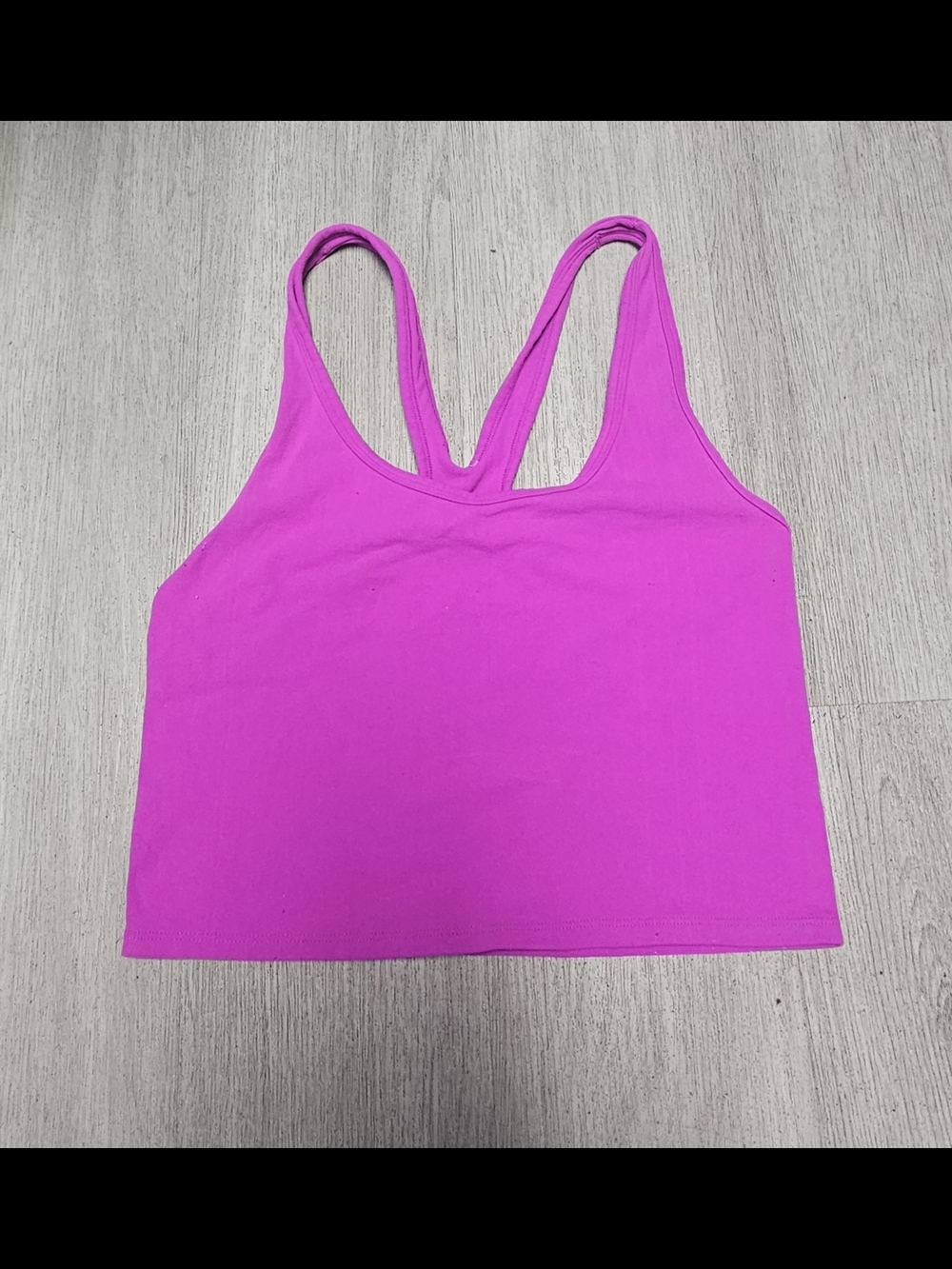 Bright Pink Racerback Crop Tank Workout Tank Crop Top Womens Small Pink Crop Top